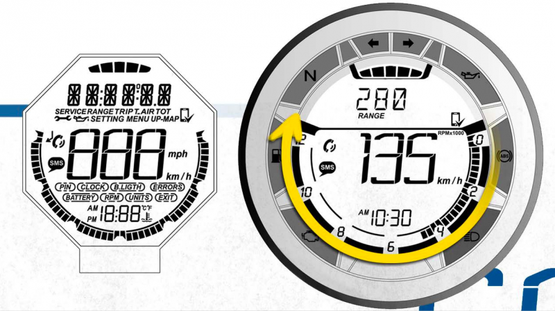 ducati scrambler fuel gauge