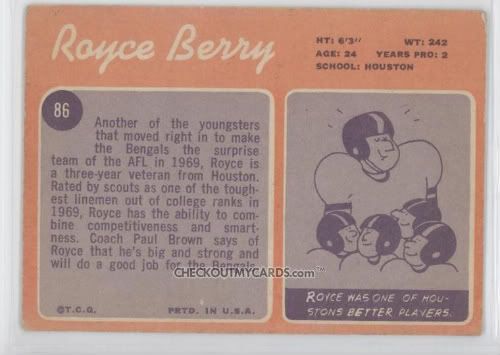 Cougar Cards  1970 Topps  86 Royce Berry