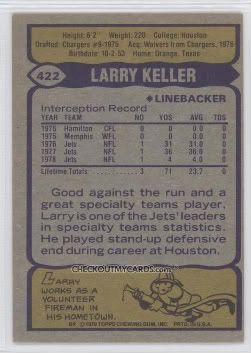 Cougar Cards  1979 Topps  422 Larry Keller