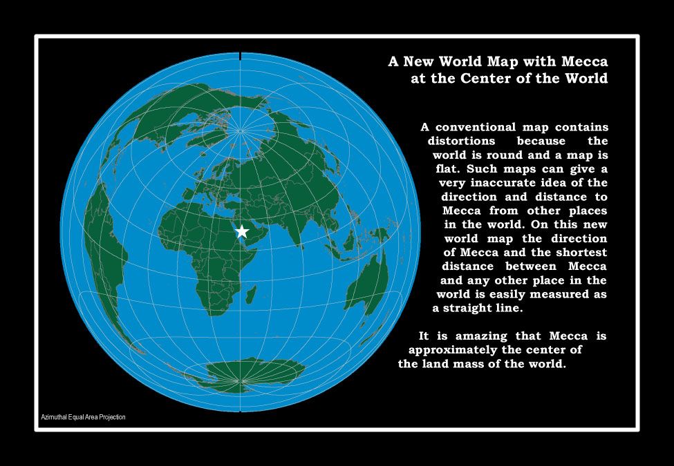 centre of the world map.