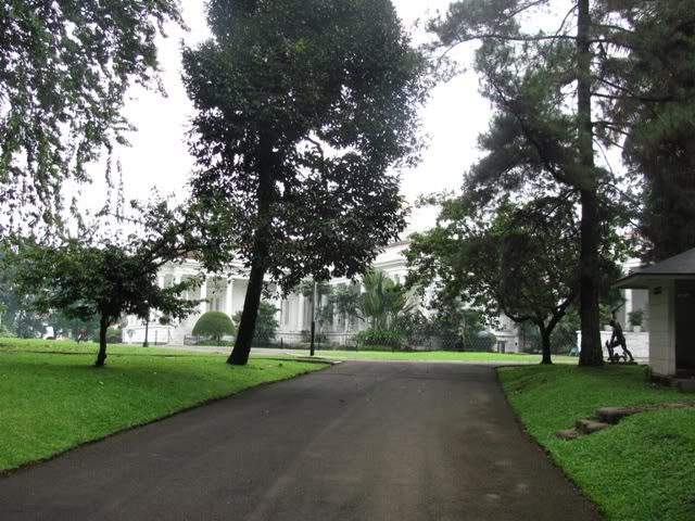 menitan lebih jalan kaki, diriku sampailah di pagar Istana Bogor