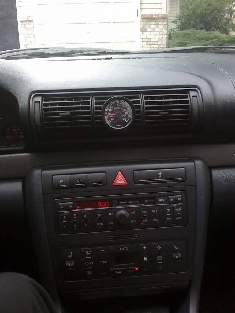 installed VDO boost gauge