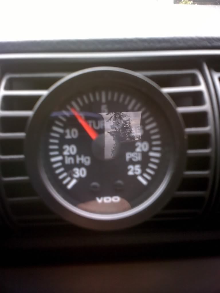 installed VDO boost gauge