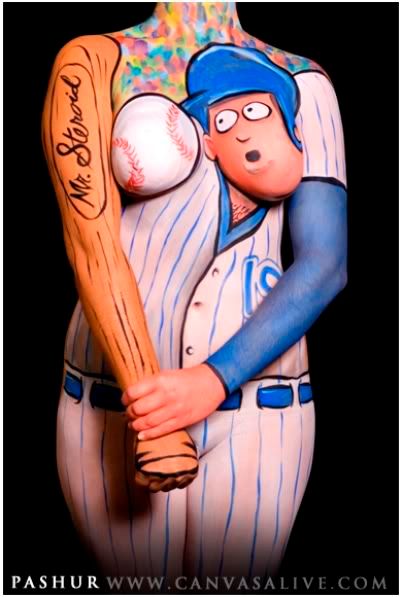 Sexy Baseball Sport Body Painting