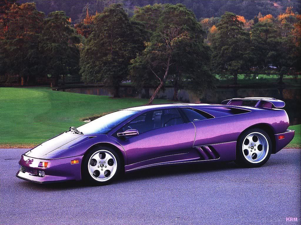 Lamborghini Diablo. Purple Lamborghini Diablo