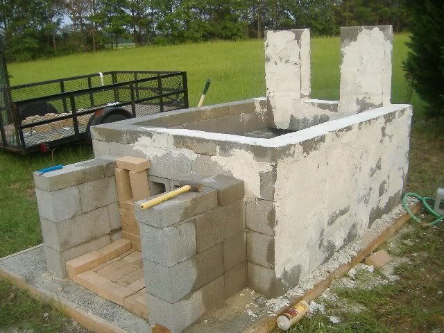 cement block bbq