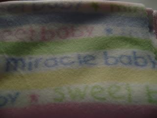 baby blanket I made for hospital