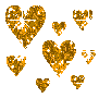 goldhearts.gif glitter hearts image by leicey123