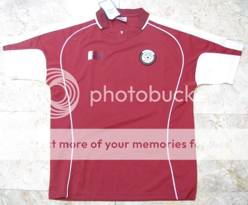 Rare Qatar National Football Soccer Jersey Home Sz 3L  