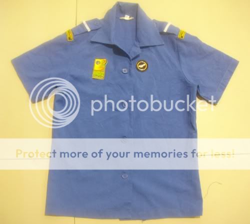 B20 Used Singapore Girl Scouts Girl Guides Uniform Shirt 36  