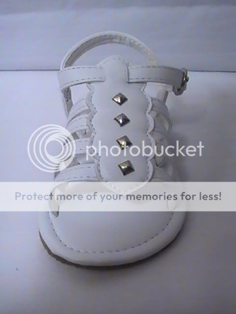 Baby Girl White Gladiator Sandal (61) INFANT size 4  