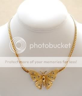 CRAFT VINTAGE SIGNED DESIGNER JEWELRY  BUTTERFLY CHOKER