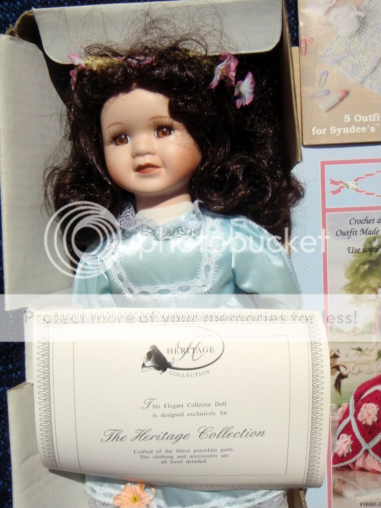  Porcelain The Heritage Collection Doll with 3 Crochet Doll Costume
