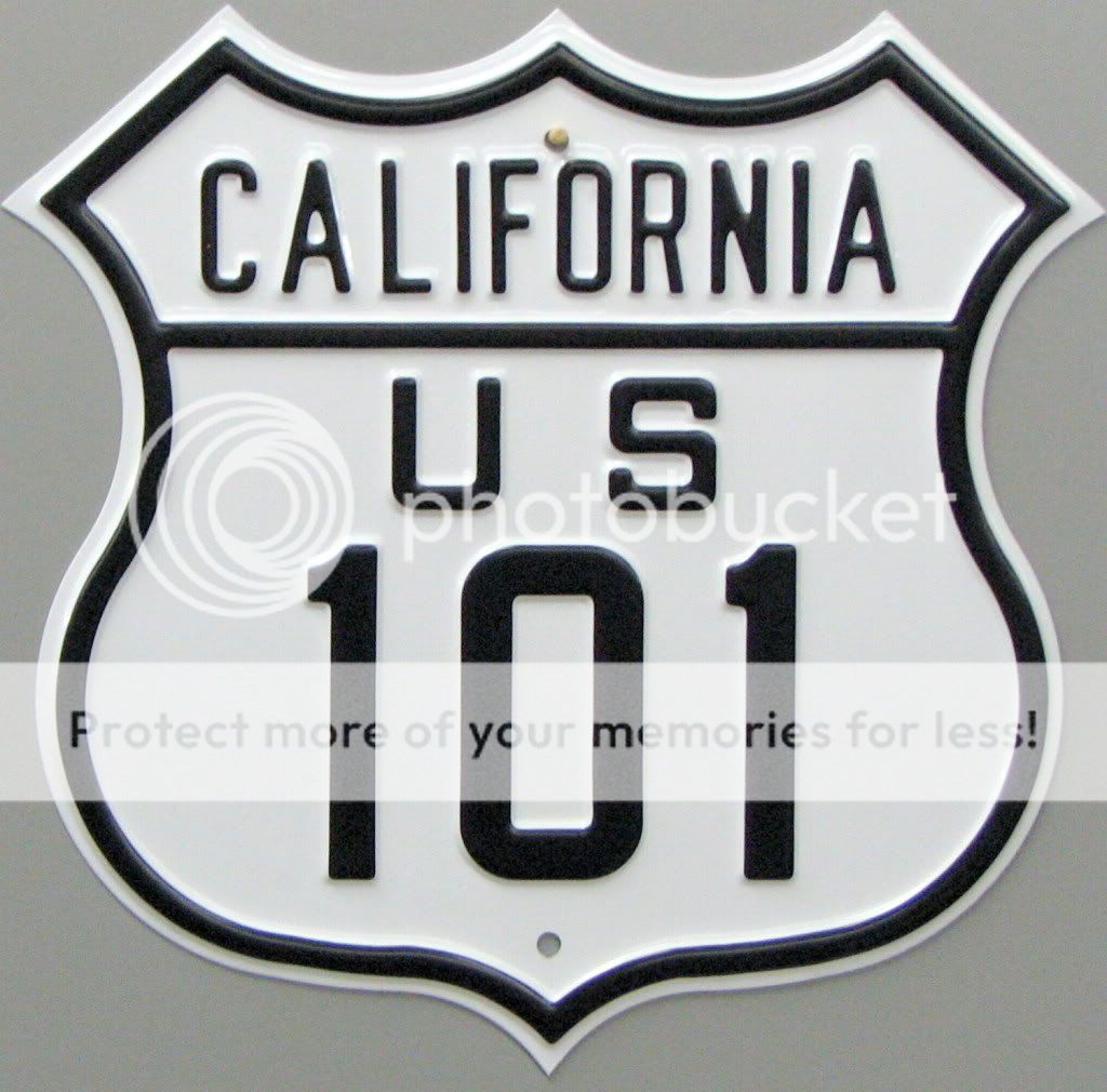 Route 66 Authentic Sign California US 101 18 Gauge Steel