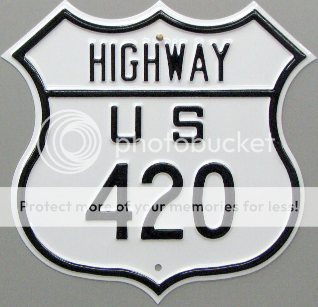 Route 66 Authentic Sign Highway 420 18 Gauge Steel