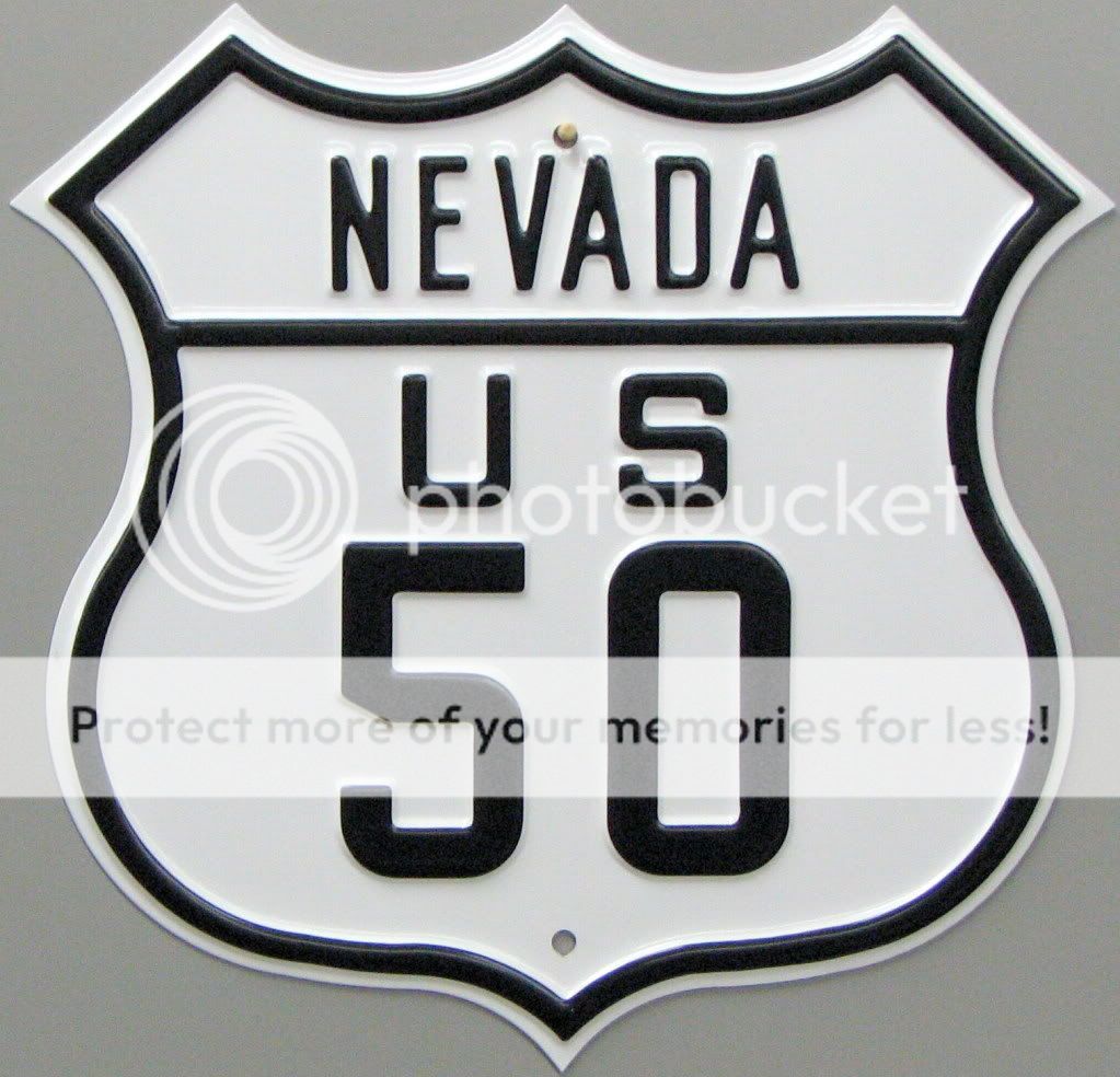 Route 66 Authentic Sign  Nevada 18 US 50 Gauge Steel  