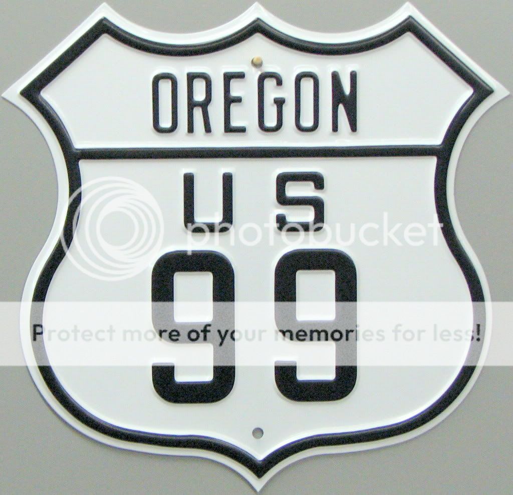 Route 99 Authentic Sign Oregon 18 Gauge Steel  